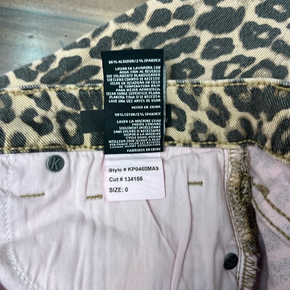 Kut From The Kloth Donna Ankle Skinny Leopard Size 0 Raw Hem Preppy Cropped NWT - Picture 9 of 13
